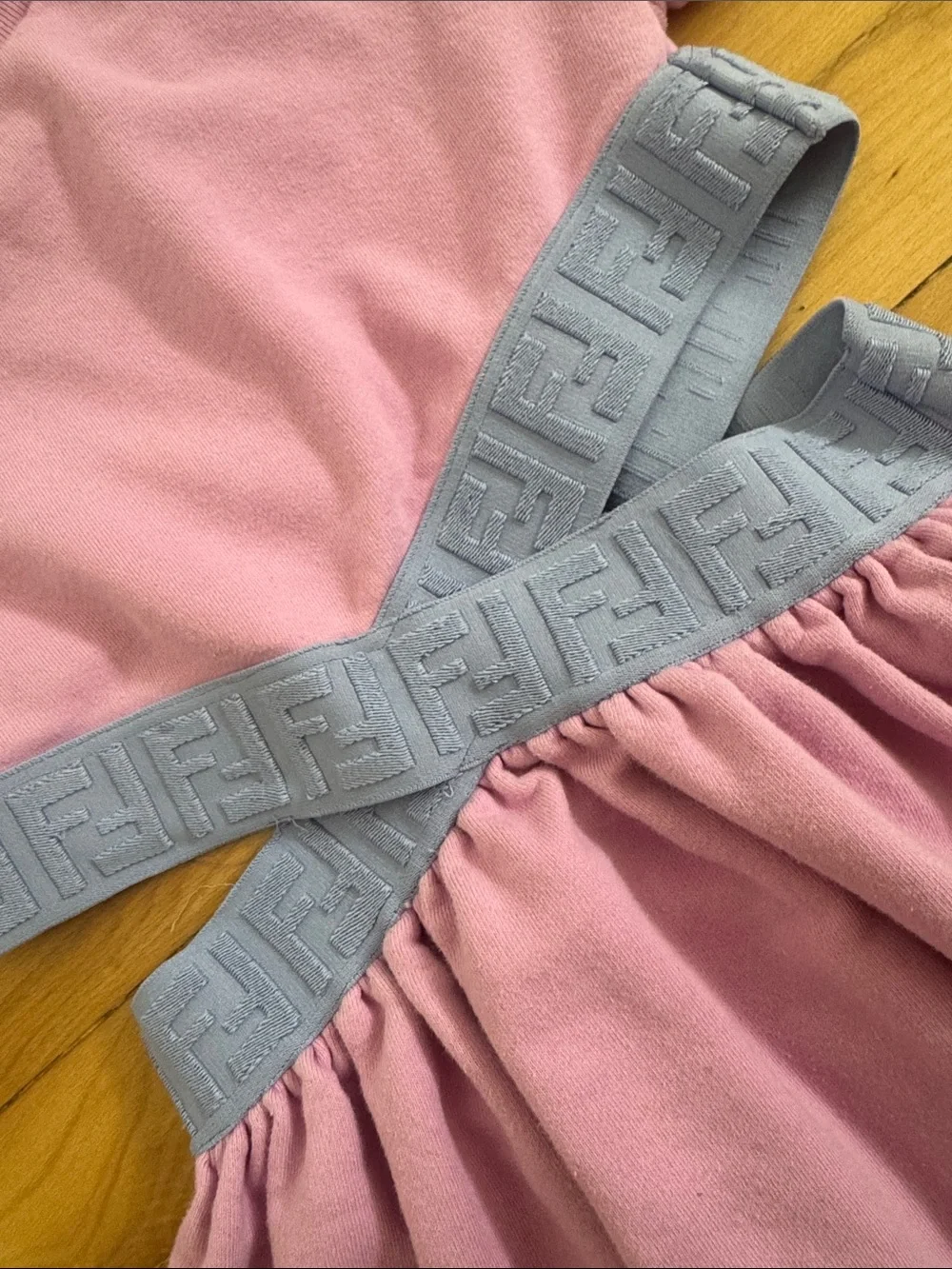 Fendi Pink Dress with Lavender Logo Waistband